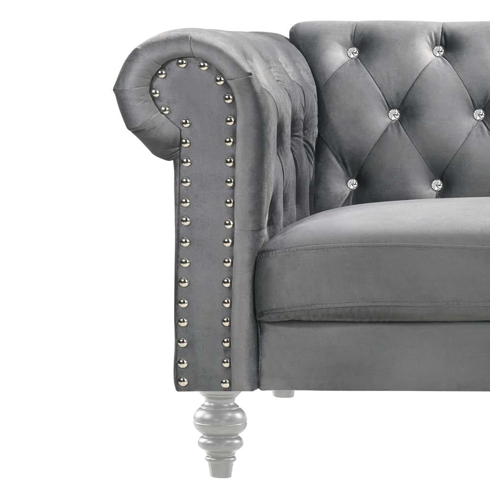 New Classic Furniture - Emma Crystal Loveseat-Royal Blue - UKD13-20-BLUC veiw 3