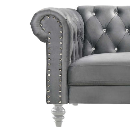 New Classic Furniture - Emma Crystal Loveseat-Royal Blue - UKD13-20-BLUC veiw 3