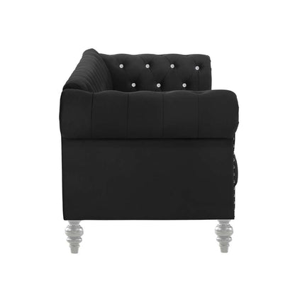 New Classic Furniture - Emma Crystal Sofa-Black - UKD13-30-BLKC veiw 2