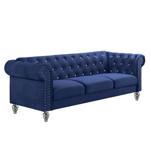 New Classic Furniture - Emma Crystal Sofa-Gray - UKD13-30-GRYC veiw 1