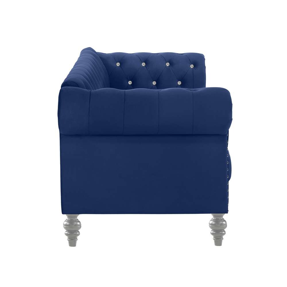 New Classic Furniture - Emma Crystal Sofa-Gray - UKD13-30-GRYC veiw 3