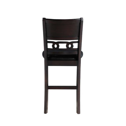 New Classic Furniture - Gia 5Pc 42in Square Counter Table & 4 Chairs-Ebony - D1701-542-EBY veiw 2