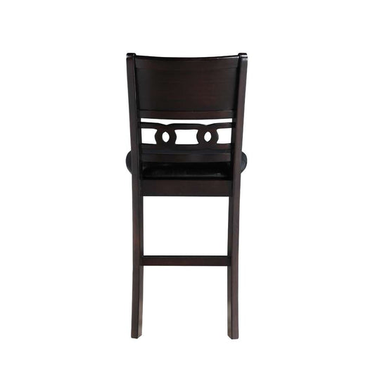 New Classic Furniture - Gia 5Pc 42in Square Counter Table & 4 Chairs-Ebony - D1701-542-EBY veiw 2