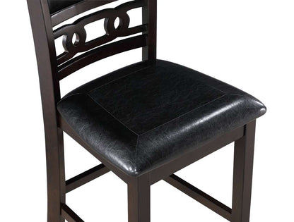 New Classic Furniture - Gia 5Pc 42in Square Counter Table & 4 Chairs-Ebony - D1701-542-EBY veiw 3