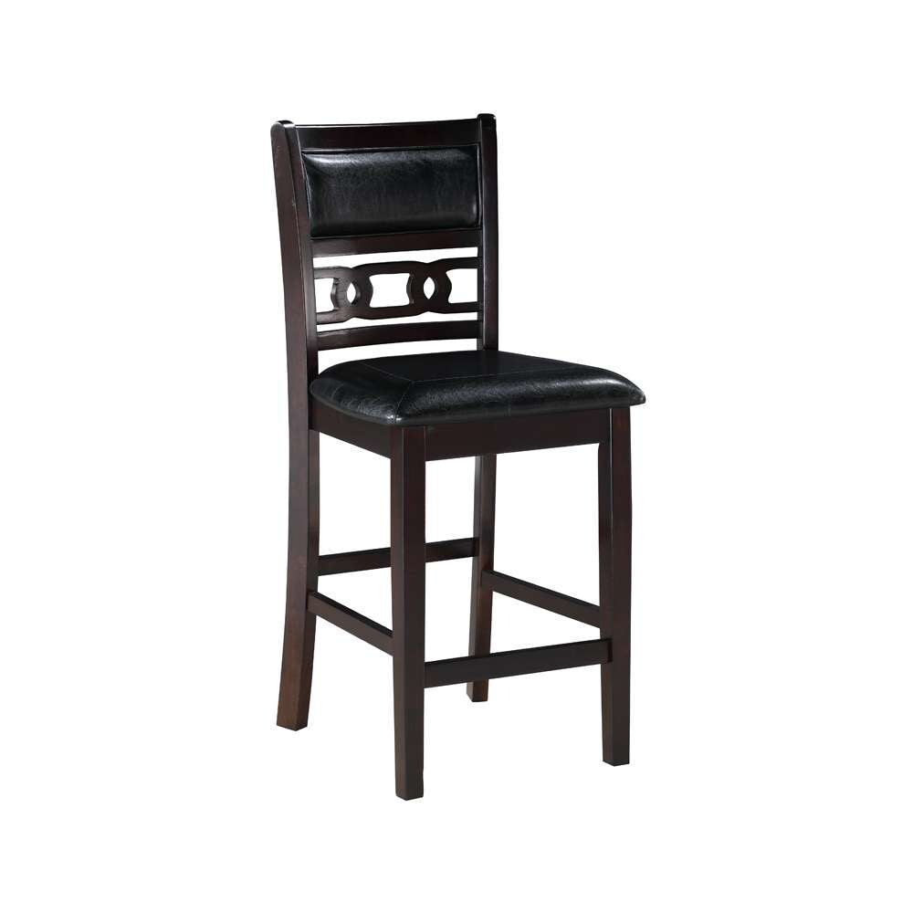 New Classic Furniture - Gia 5Pc 42in Square Counter Table & 4 Chairs-Ebony - D1701-542-EBY veiw 8