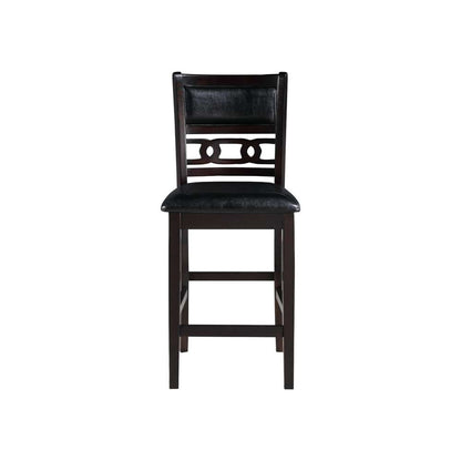 New Classic Furniture - Gia 5Pc 42in Square Counter Table & 4 Chairs-Ebony - D1701-542-EBY veiw 9