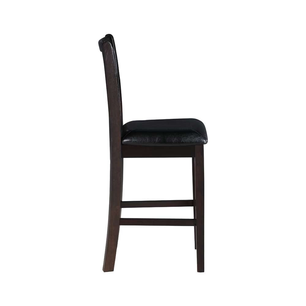 New Classic Furniture - Gia 5Pc 42in Square Counter Table & 4 Chairs-Ebony - D1701-542-EBY veiw 10
