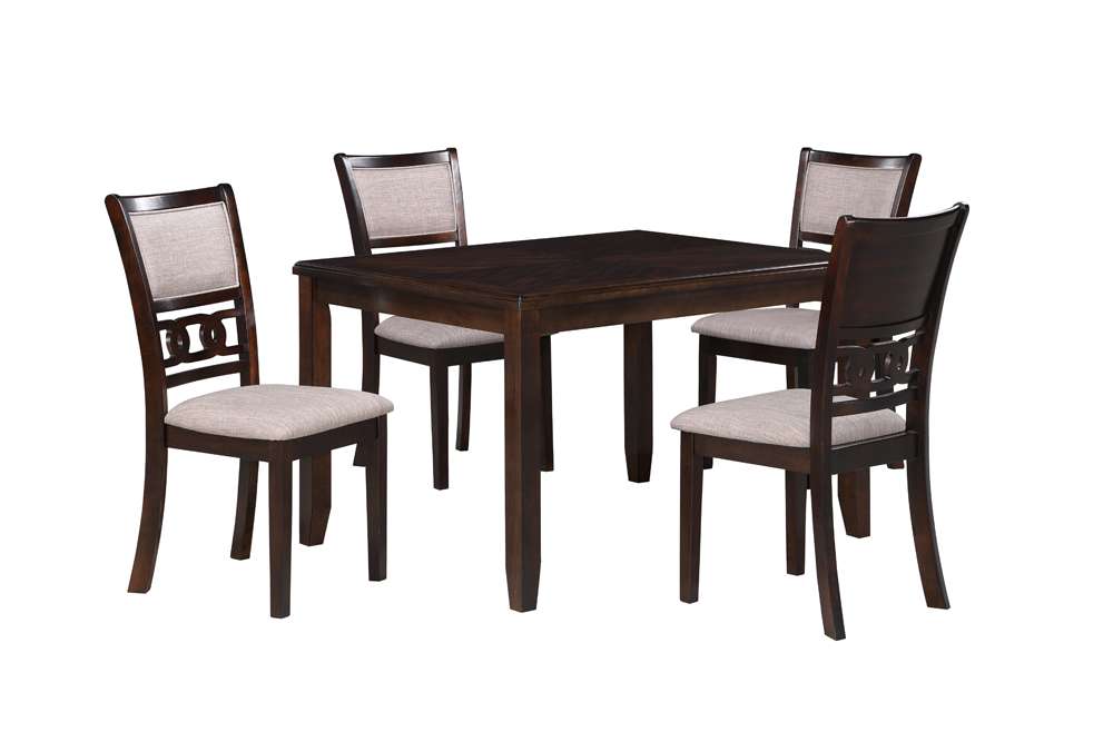 New Classic Furniture - Gia 5Pc 48in Rect. Dining Table & 4 Chairs-Cherry - D1701-548-CHY veiw 1