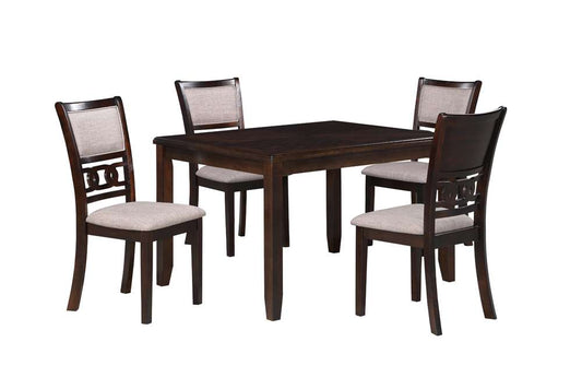 New Classic Furniture - Gia 5Pc 48in Rect. Dining Table & 4 Chairs-Cherry - D1701-548-CHY veiw 1