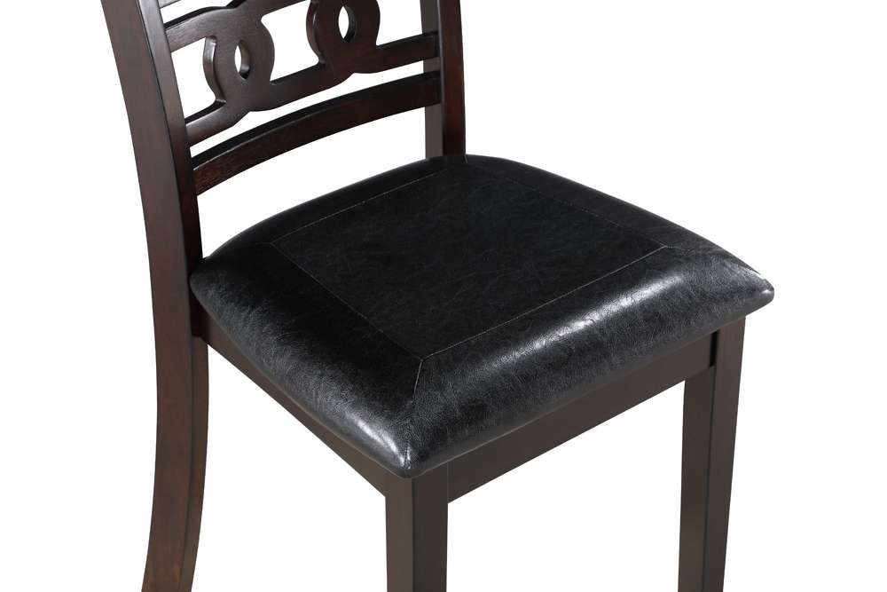 New Classic Furniture - Gia 5Pc 48in Rect. Dining Table & 4 Chairs-Ebony - D1701-548-EBY veiw 4