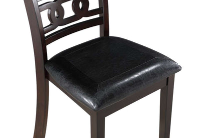 New Classic Furniture - Gia 5Pc 48in Rect. Dining Table & 4 Chairs-Ebony - D1701-548-EBY veiw 4