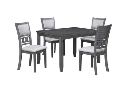 New Classic Furniture - Gia 5Pc 48in Rect. Dining Table & 4 Chairs-Gray - D1701-548-GRY veiw 1