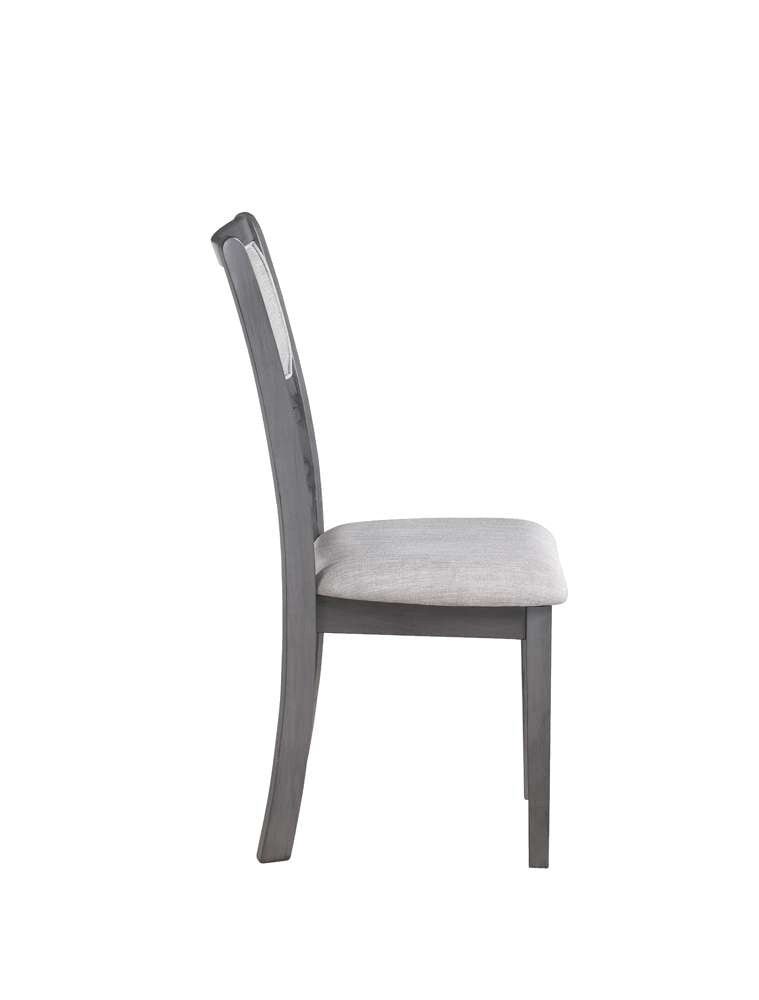 New Classic Furniture - Gia 5Pc 48in Rect. Dining Table & 4 Chairs-Gray - D1701-548-GRY veiw 2