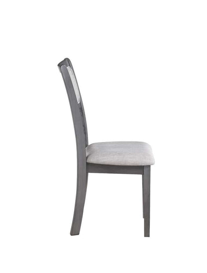 New Classic Furniture - Gia 5Pc 48in Rect. Dining Table & 4 Chairs-Gray - D1701-548-GRY veiw 2