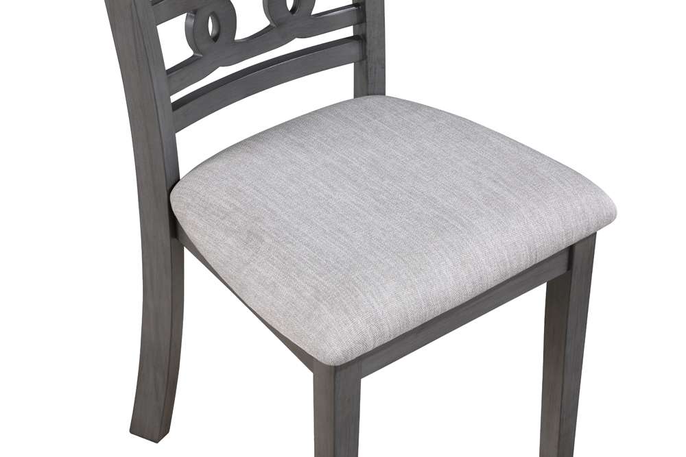New Classic Furniture - Gia 5Pc 48in Rect. Dining Table & 4 Chairs-Gray - D1701-548-GRY veiw 4