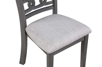 New Classic Furniture - Gia 5Pc 48in Rect. Dining Table & 4 Chairs-Gray - D1701-548-GRY veiw 4