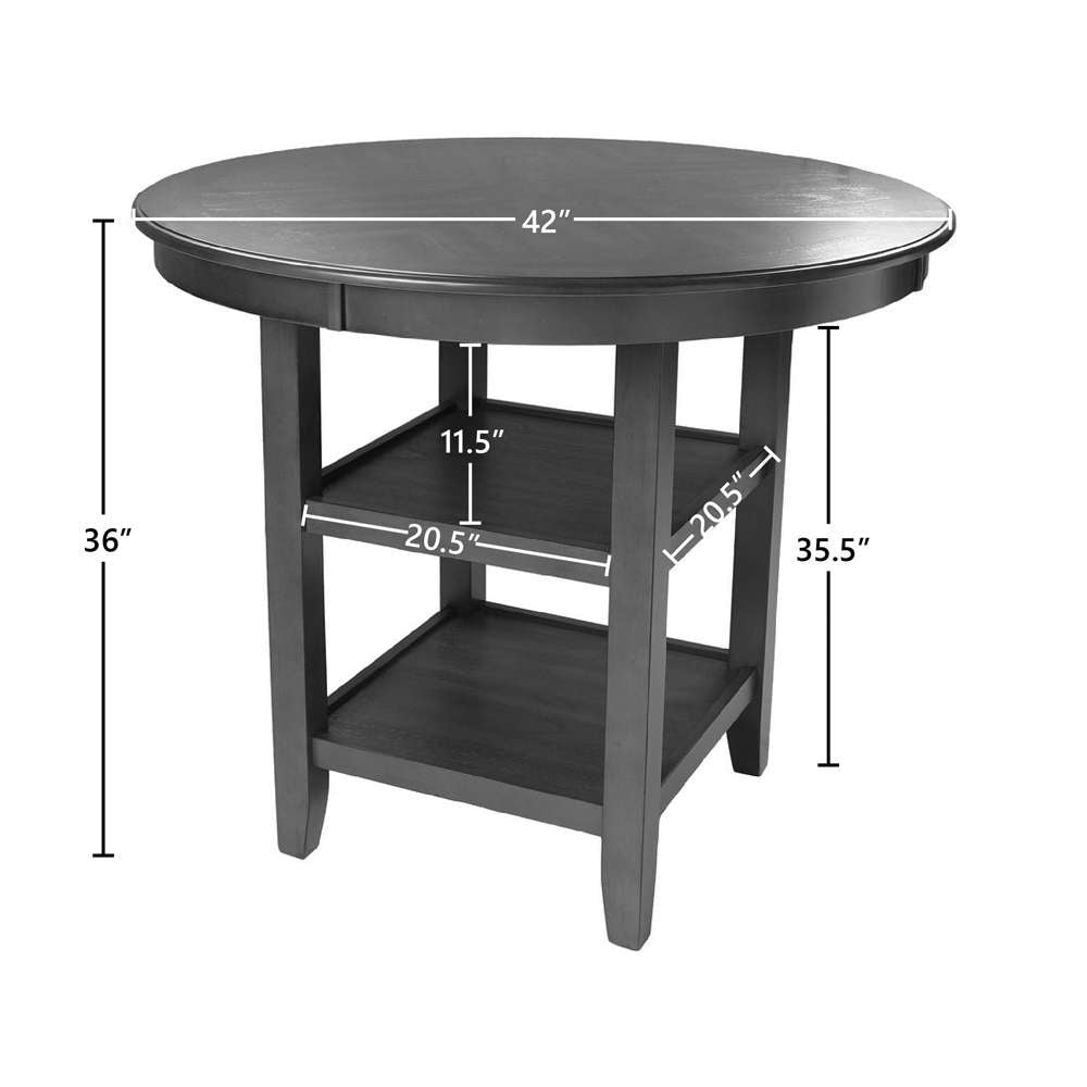 New Classic Furniture - Mitchell 5 Pc Counter Set-Two Tone Bisque/Brown - D1763-52S-BSQ veiw 4