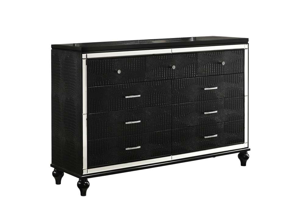 New Classic Furniture - Valentino Dresser-Black - BA9698B-050 veiw 1