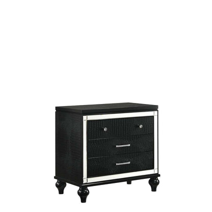 New Classic Furniture - Valentino Nightstand-Black - BA9698B-040 veiw 1