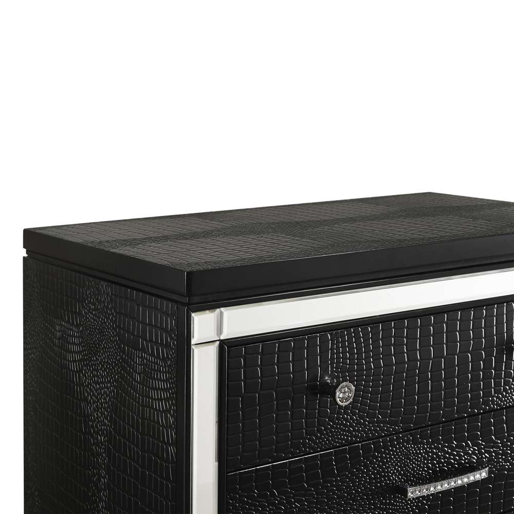 New Classic Furniture - Valentino Nightstand-Black - BA9698B-040 veiw 4