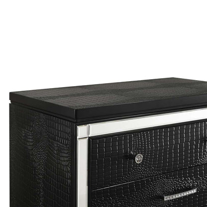 New Classic Furniture - Valentino Nightstand-Black - BA9698B-040 veiw 4