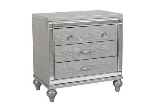 New Classic Furniture - Valentino Nightstand-Silver - BA9698S-040 veiw 1