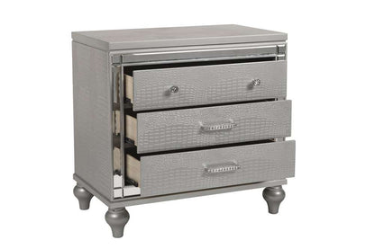 New Classic Furniture - Valentino Nightstand-Silver - BA9698S-040 veiw 2