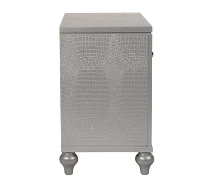 New Classic Furniture - Valentino Nightstand-Silver - BA9698S-040 veiw 3