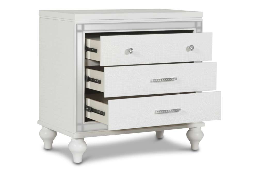 New Classic Furniture - Valentino Nightstand-White - BA9698W-040 veiw 2