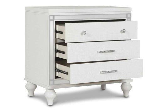 New Classic Furniture - Valentino Nightstand-White - BA9698W-040 veiw 2