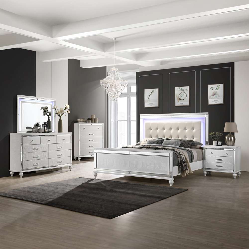 New Classic Furniture - Valentino Nightstand-White - BA9698W-040 veiw 6