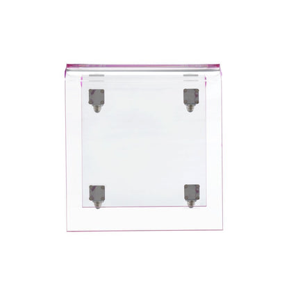 Picket House Furnishings - Peek Acrylic Snack Table in Pink - CIR800STE veiw 5