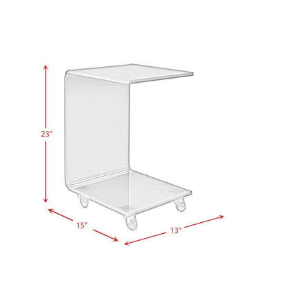 Picket House Furnishings - Peek Acrylic Snack Table in Pink - CIR800STE veiw 7