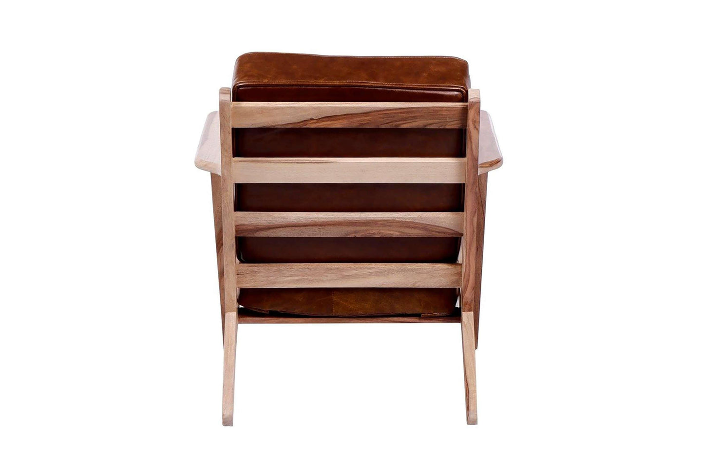 Porter Designs -  Corvallis Solid Sheesham Wood Accent Chair, Natural - 02-108-06-0440 veiw 4