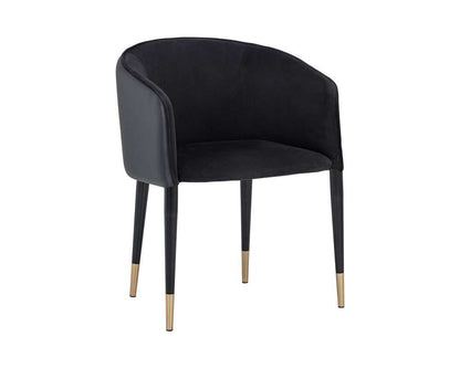 Sunpan - Ikon Asher Dining Armchair - Abbington Black / Napa Black - 105317_CLOSEOUT veiw 1