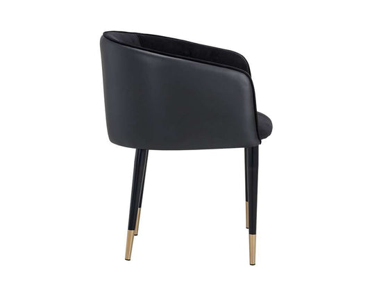 Sunpan - Ikon Asher Dining Armchair - Abbington Black / Napa Black - 105317_CLOSEOUT veiw 2