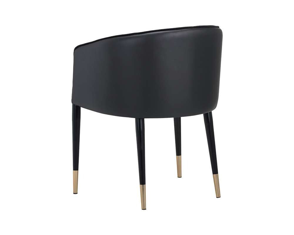 Sunpan - Ikon Asher Dining Armchair - Abbington Black / Napa Black - 105317_CLOSEOUT veiw 3