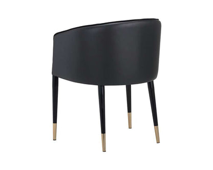 Sunpan - Ikon Asher Dining Armchair - Abbington Black / Napa Black - 105317_CLOSEOUT veiw 3