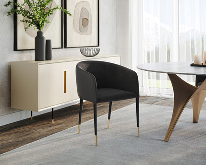 Sunpan - Ikon Asher Dining Armchair - Abbington Black / Napa Black - 105317_CLOSEOUT view 8