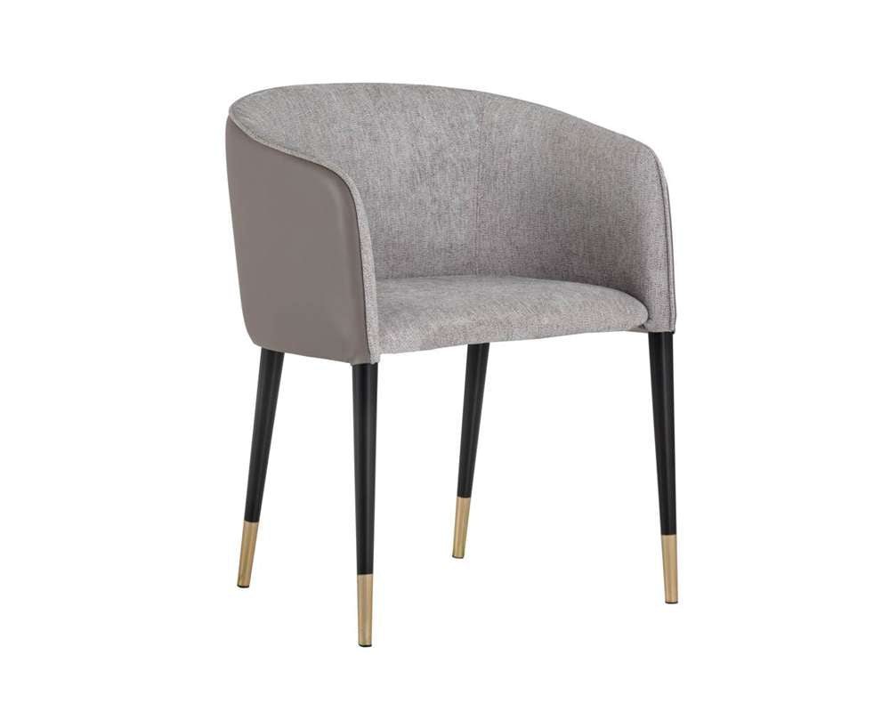 Sunpan - Ikon Asher Dining Armchair - Flint Grey / Napa Taupe - 103148_CLOSEOUT veiw 1