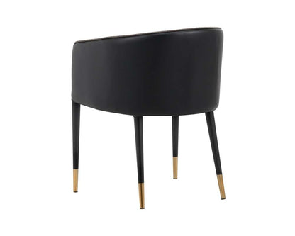 Sunpan - Ikon Asher Dining Armchair - Sparrow Grey / Napa Black - 103149_CLOSEOUT veiw 3
