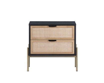 Sunpan - Artezia Avida Nightstand - Gold - Black/Natural - 107163 veiw 2