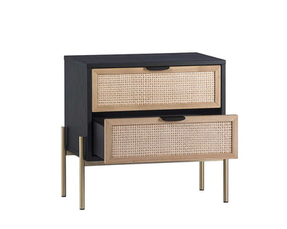 Sunpan - Artezia Avida Nightstand - Gold - Black/Natural - 107163 veiw 3
