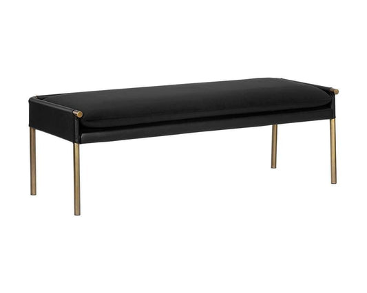Sunpan - Ikon Bellevue Bench - Abbington Black / Bravo Black - 106185 veiw 1