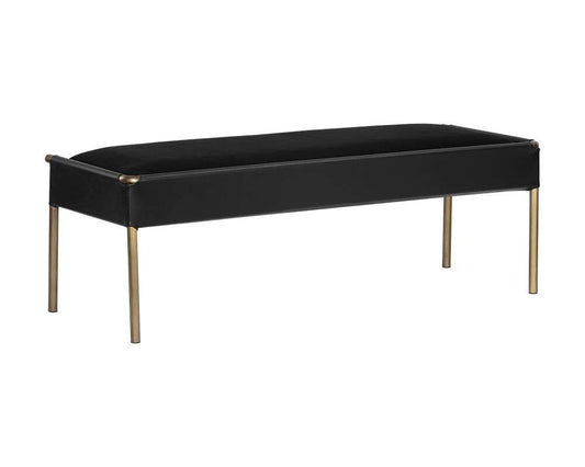 Sunpan - Ikon Bellevue Bench - Abbington Black / Bravo Black - 106185 veiw 2