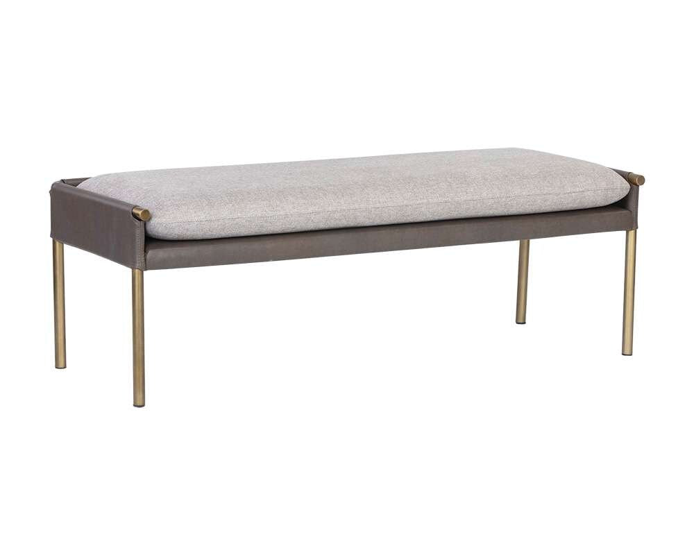 Sunpan - Ikon Bellevue Bench - Belfast Heather Grey / Bravo Ash - 106404 veiw 1