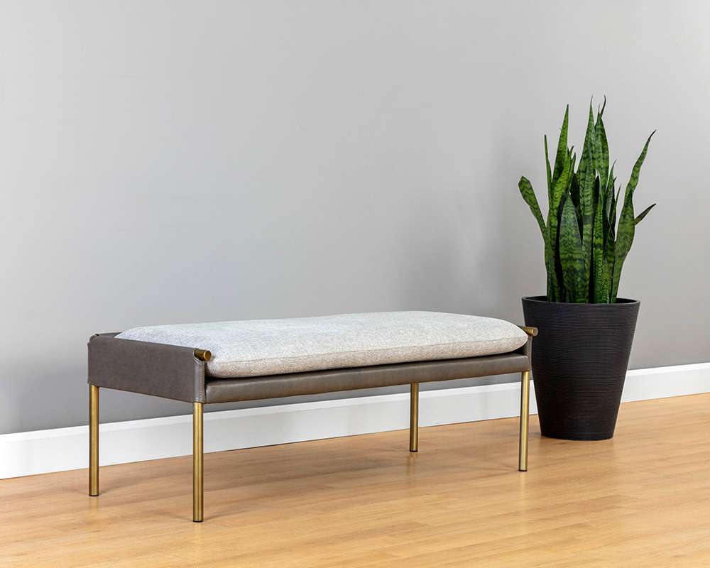 Sunpan - Ikon Bellevue Bench - Belfast Heather Grey / Bravo Ash - 106404 veiw 4