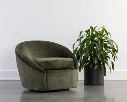 Sunpan - Domestic Bliss Swivel Lounge Chair - Bergen Olive - 111410 view 8