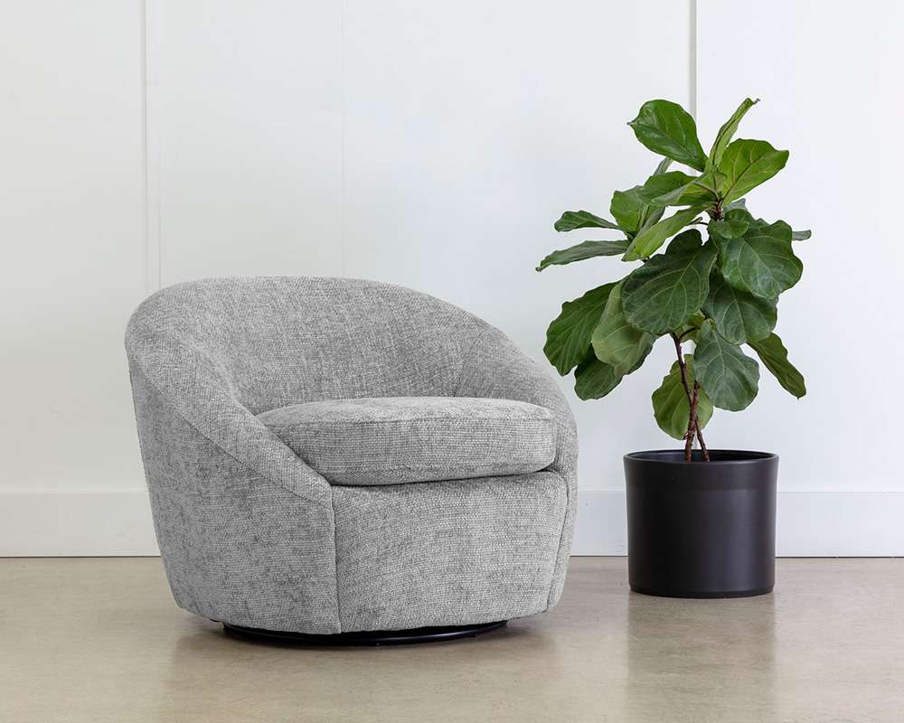 Sunpan - Domestic Bliss Swivel Lounge Chair - Husky Grey - 109892 veiw 5