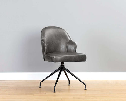 Sunpan - 5West Bretta Swivel Dining Chair - Overcast Grey - 106102 veiw 5